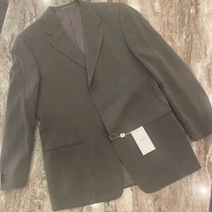 Armani Collezioni Olive Pinstripe Men's Blazer